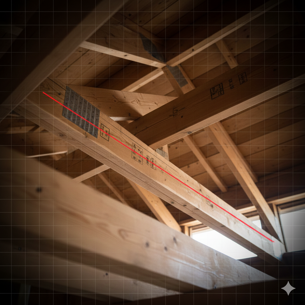 Structural timber framing inspection showing wall cavity in Perth home
